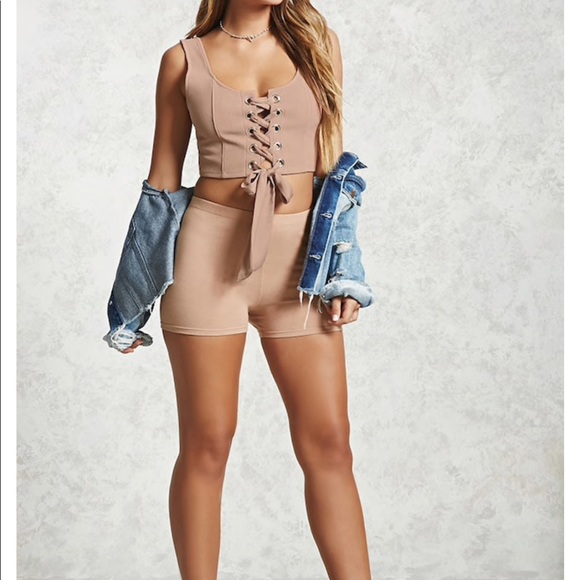 Lace Up Crop Top - Picture 3 of 7