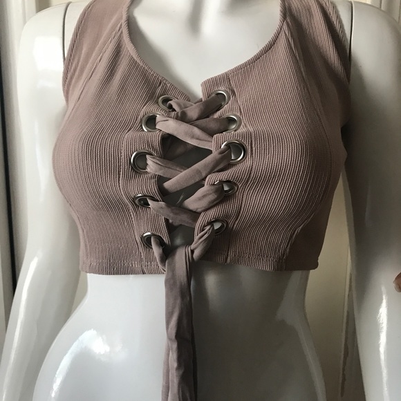 Lace Up Crop Top - Picture 5 of 7