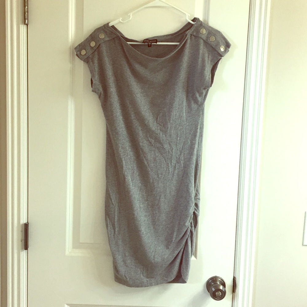 bebe sport rouched T-shirt dress