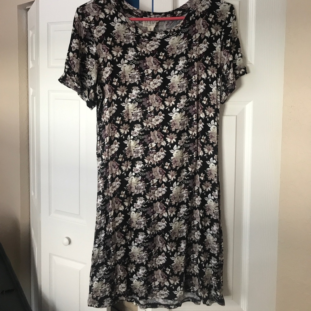 softest floral t-shirt dress