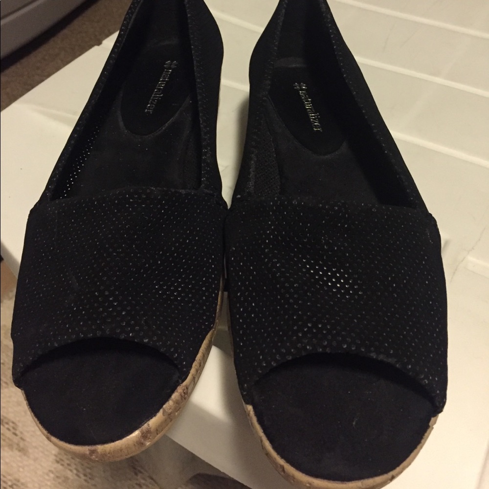 Black summer peep toe sandals