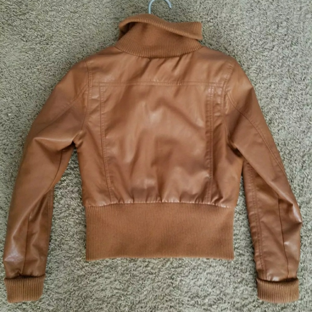 Brown leather jacket