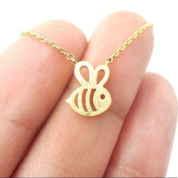 Anthropologie Jewelry - Gold bee necklace