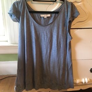Very light blue Loft top
