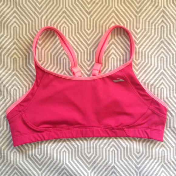 Brooks Other - Brooks pink sports bra 36AB - 38A large adjustable