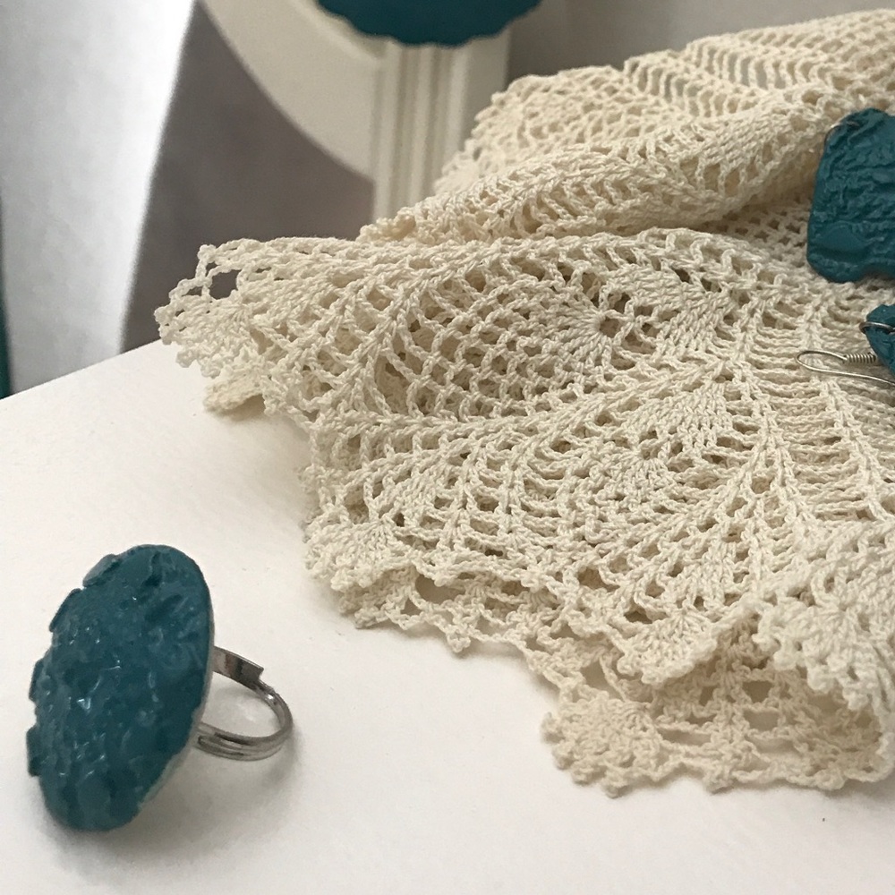 Handmade ceramic ring.