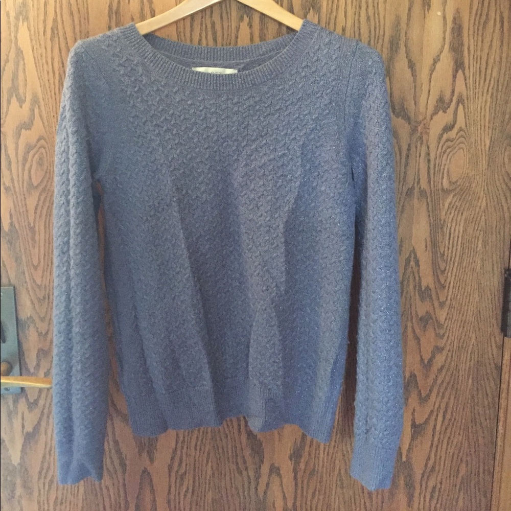 Blue LOFT sweater with metallic flecks