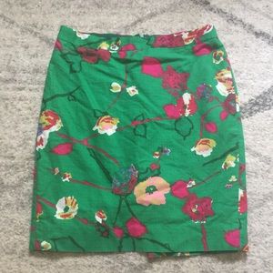 Bright Floral J.Crew Pencil Skirt