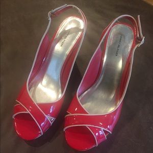Tommy Hilfiger red wedges