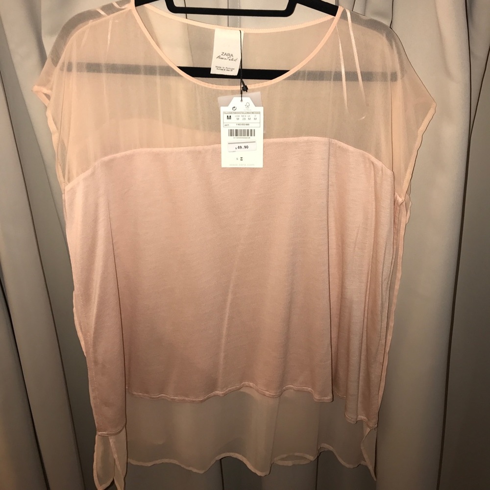 Multi-Layered Peach Blouse