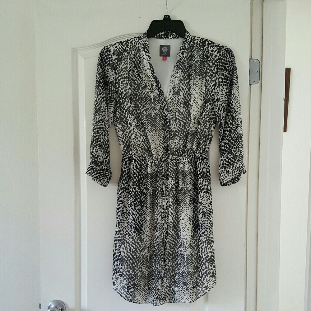 3/4 Sleeve Print Dress by Vince Camuto