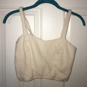 cream crop top