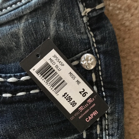 MissMe denim capris brand new w/tags - Picture 2 of 5