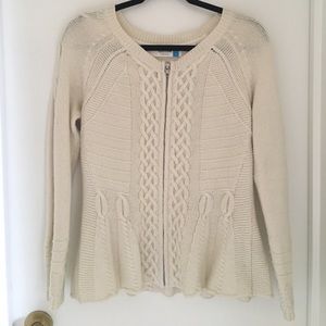 MOVINGSALE💓 Cream Peplum Sweater