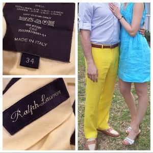 Purple label RALPH LAUREN linen pants. Size 34.