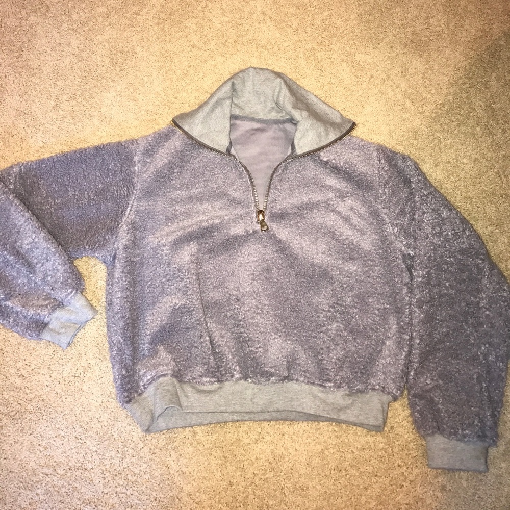 purple sweatshirt!!
