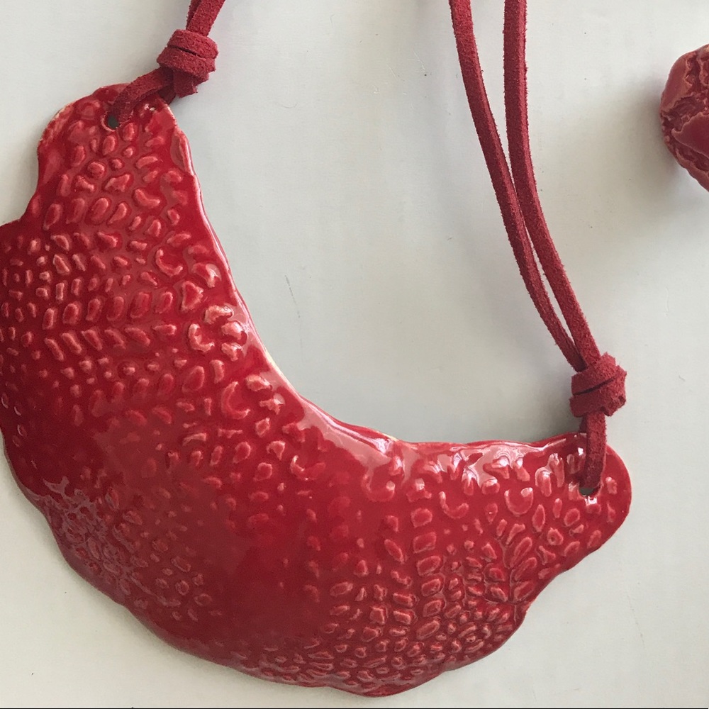Handmade ceramic necklace
