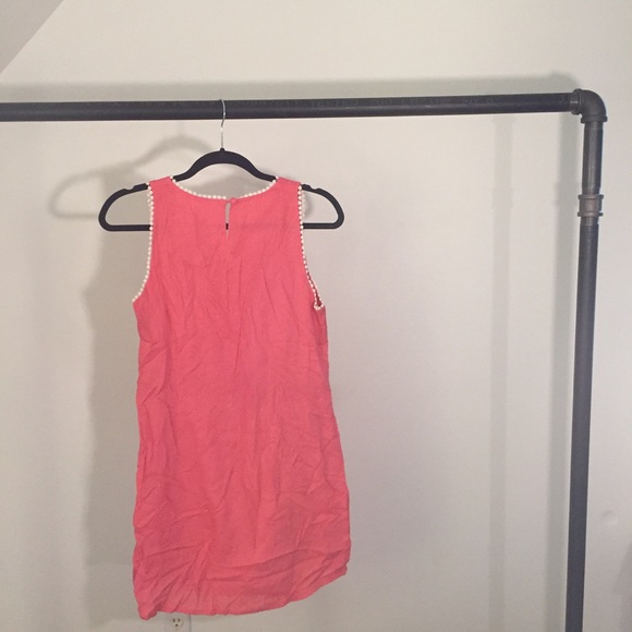 Pink Embroidered Shift Dress - Picture 2 of 3