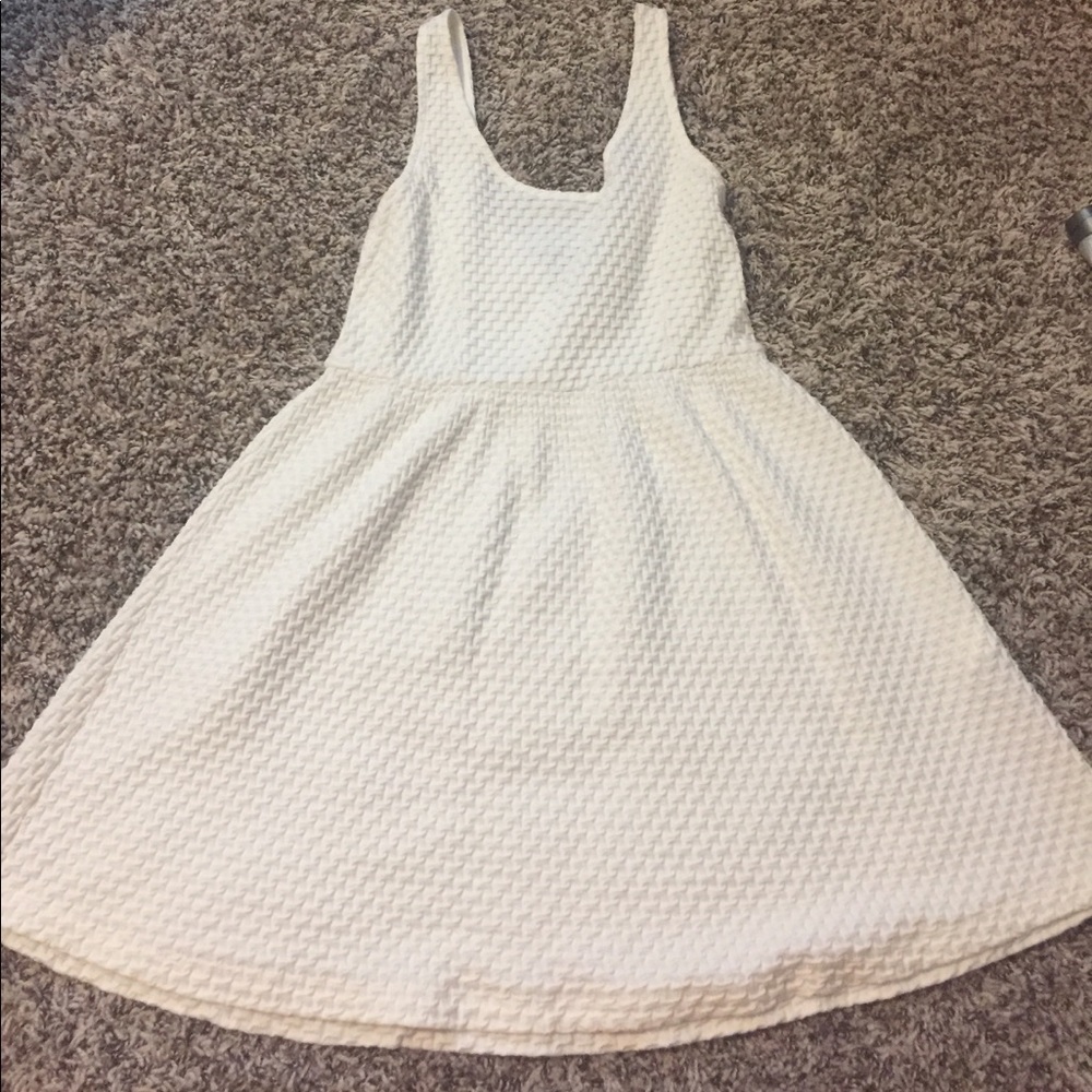 White skater dress