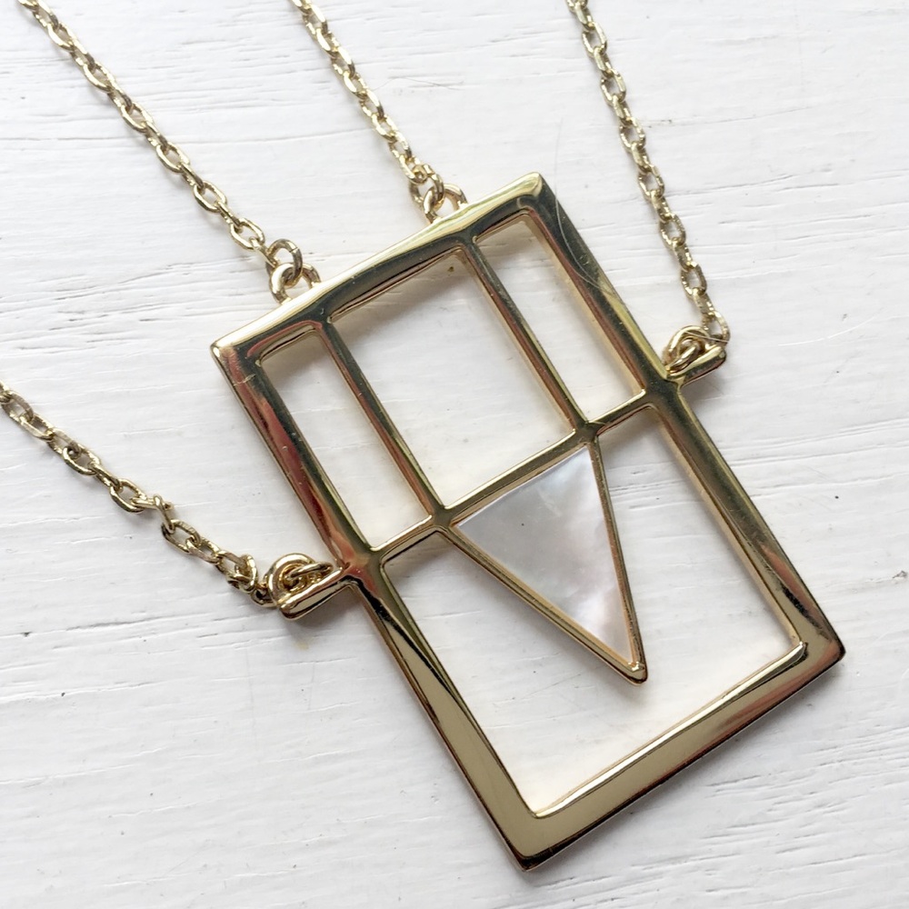 Long "window" necklace