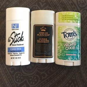Set of 3 natural deodorants- New, never used