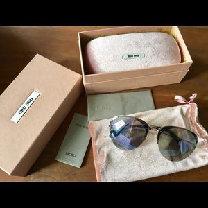 Miu Miu 60mm Teardrop Mirror Aviators