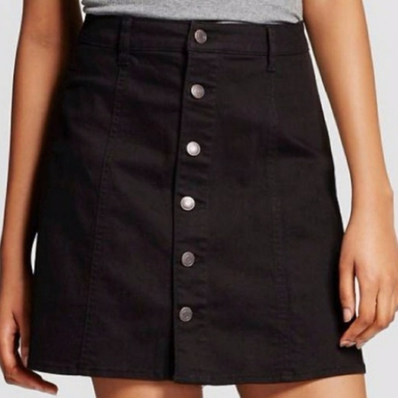 Mossimo Supply Co. Dresses & Skirts - Black Button Down Denim Skirt