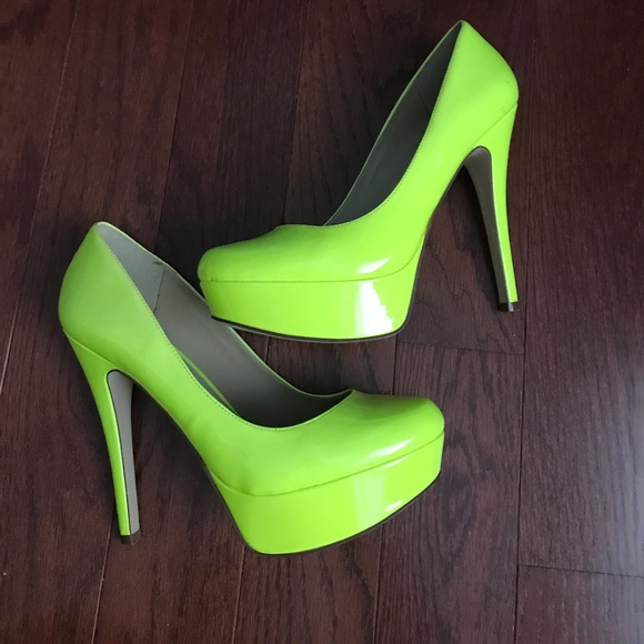 Aldo platform heels bright yellow - Picture 2 of 3
