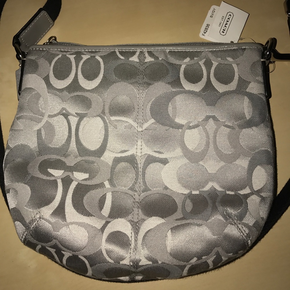 Silver COACH Crossbody