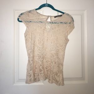 fit n flare t shirt with cap sleeves.