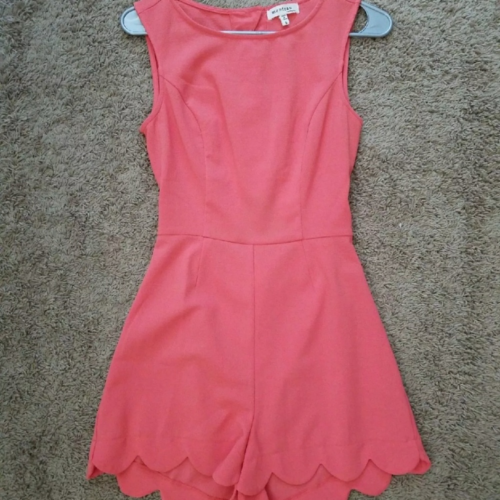 Scallop romper open back