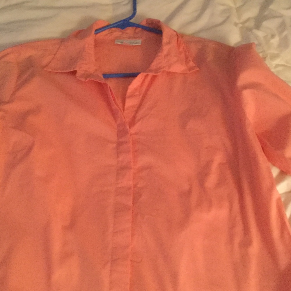 Cold water Creek coral dress shirt