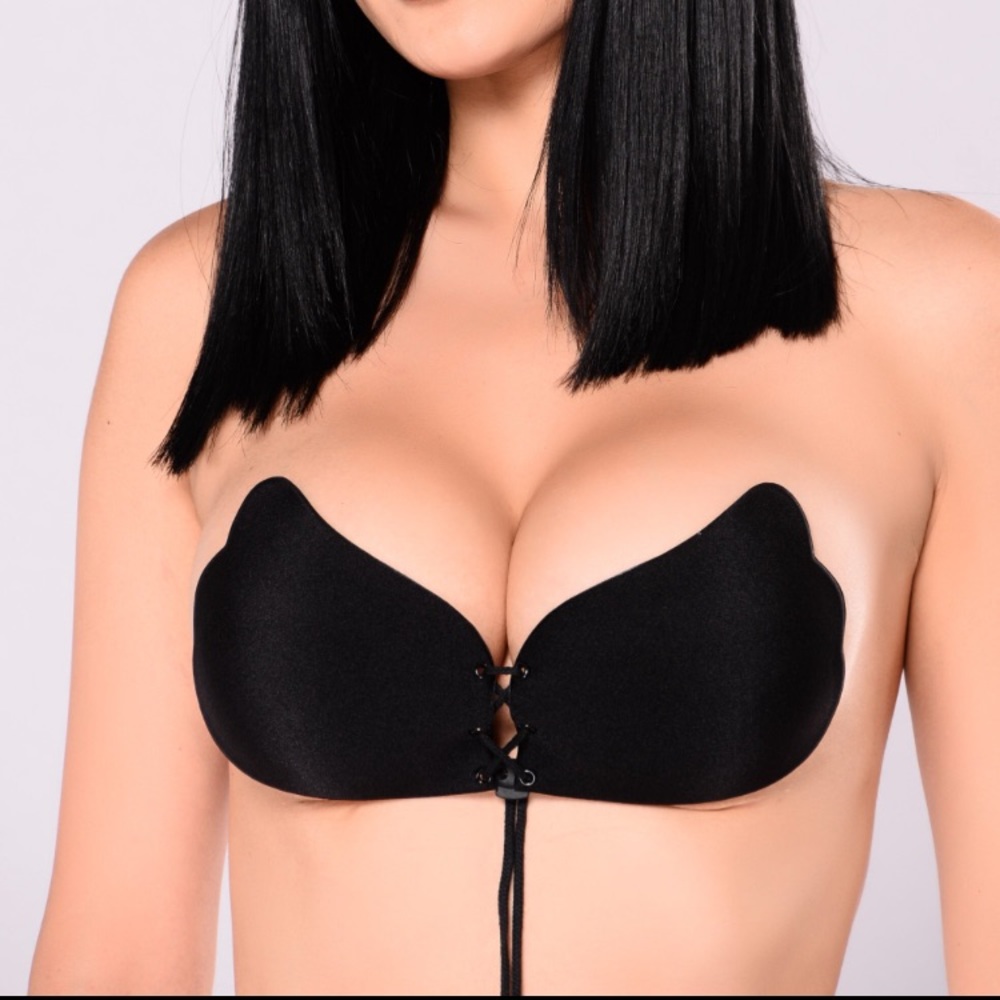 1 left!! Lace up bra size D BLACK fashion nova