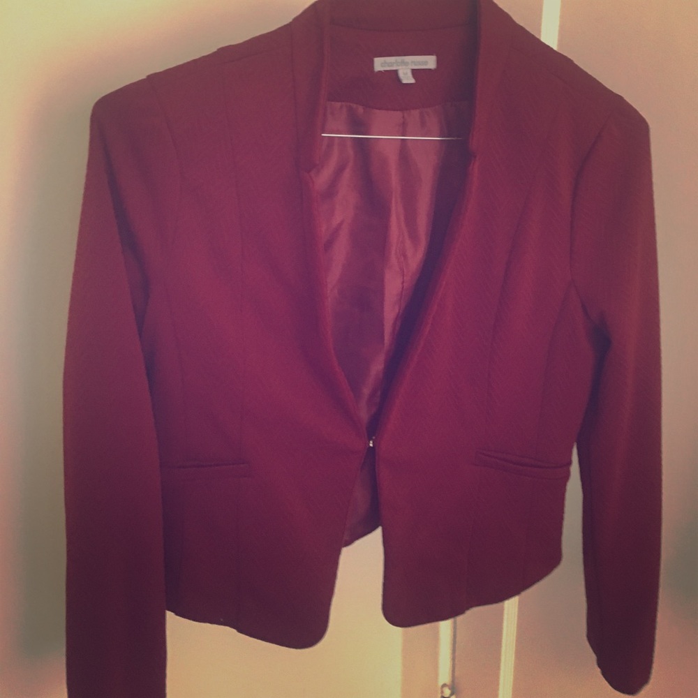 Charlotte Russe burgundy blazer