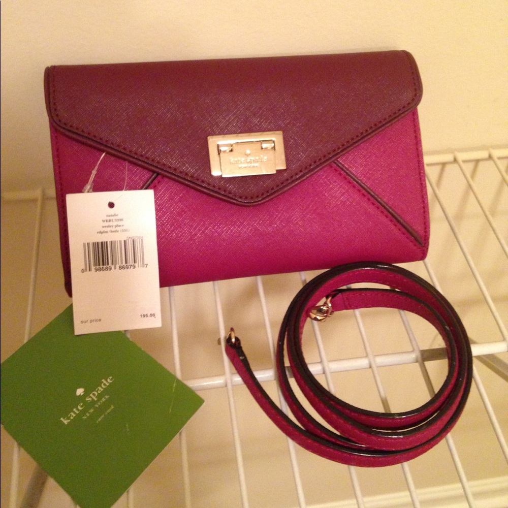 NWT Kate Spade Wesley Place Natalie Plum Bordeaux