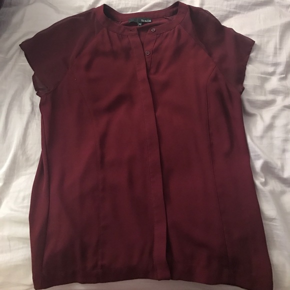 Sheer maroon blouse - Picture 1 of 2
