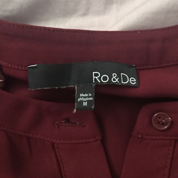 Sheer maroon blouse - Picture 2 of 2