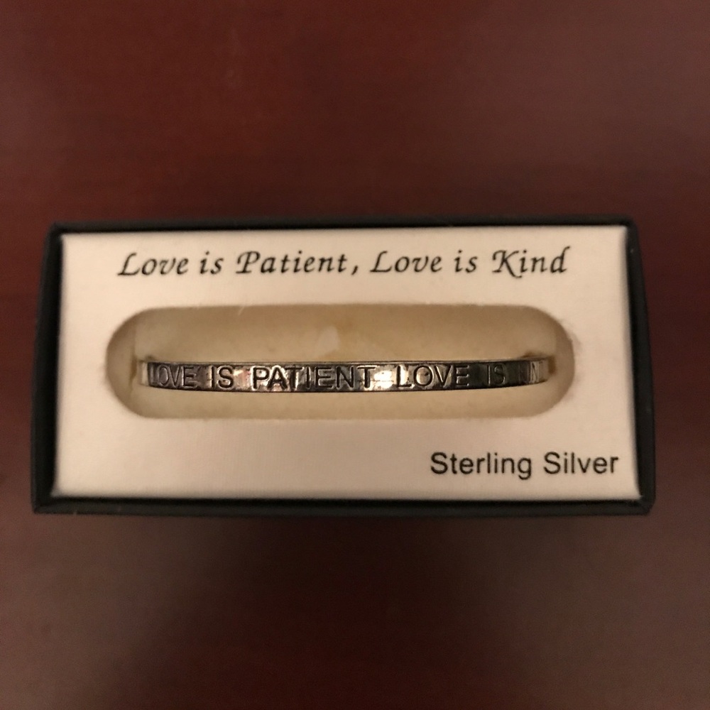 Love is patient cuff bracelet