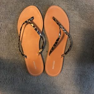 Cheetah Print Flip Flops