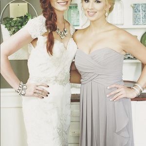 David's Bridal Chiffon Bridesmaid Dress