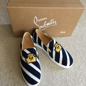 Christian Louboutin Boat Spa Terry Striped Sneaker