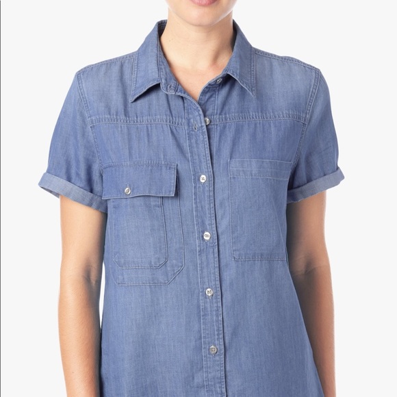 7 For All Mankind Tops - 7 For All Mankind Short Sleeve Denim Button Down