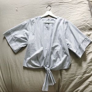 Stelen Striped Front Tie Top