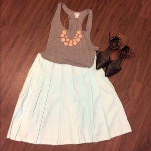 Light blue pleated skirt
