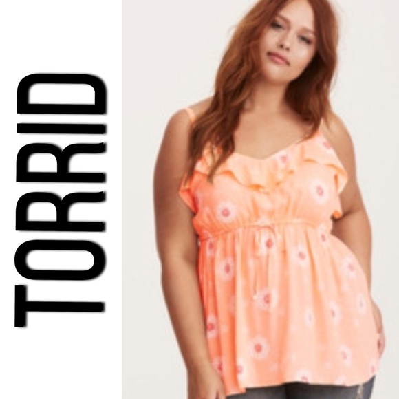 torrid Tops - ⭐️TORRID NWOT⭐️ floral ruffle tank. size 4