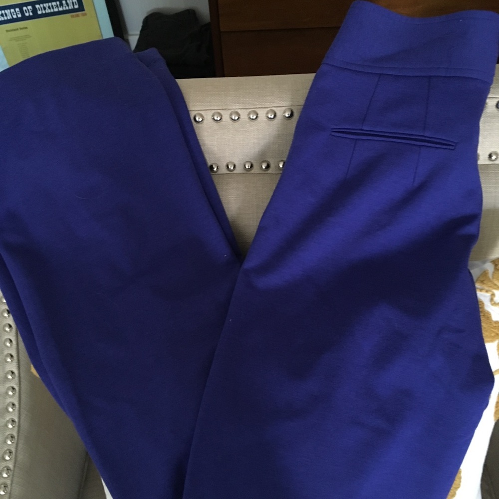 High Waist Flare Blue Pants