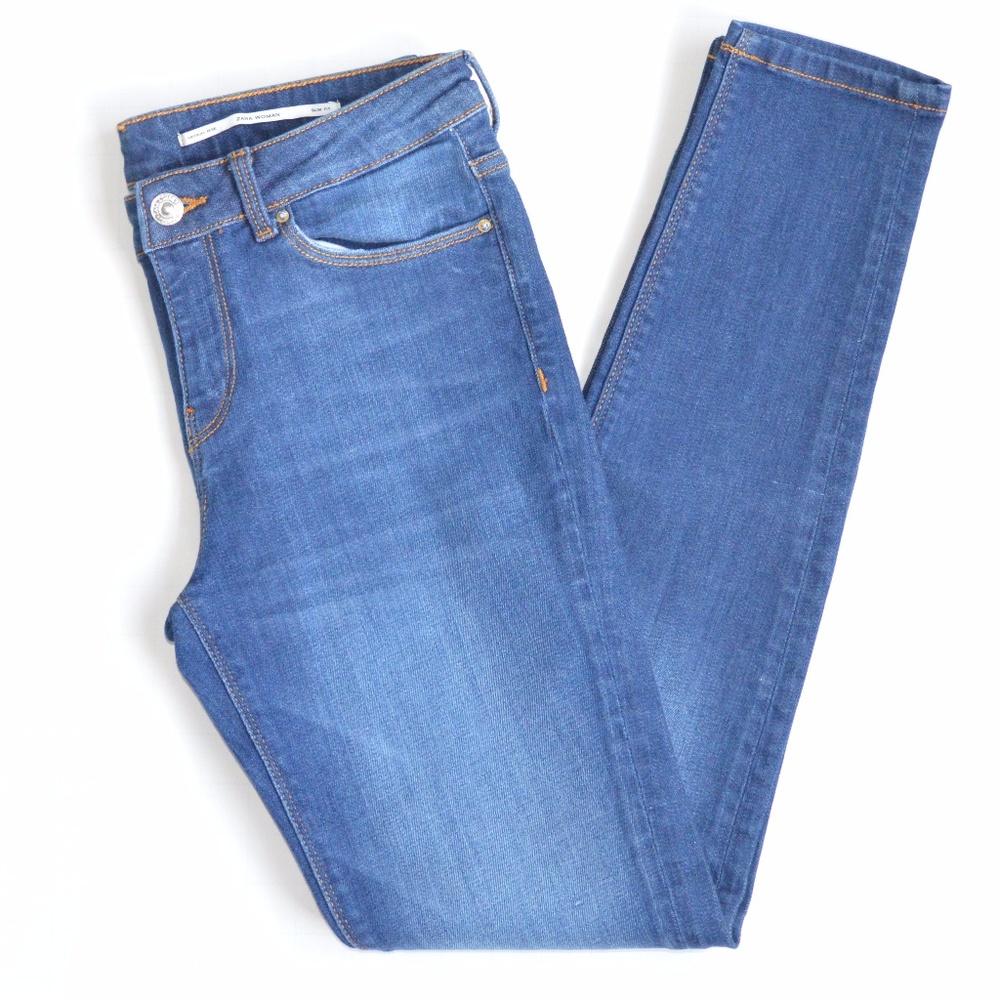 Zara Medium Rise Slim Fit Jeans