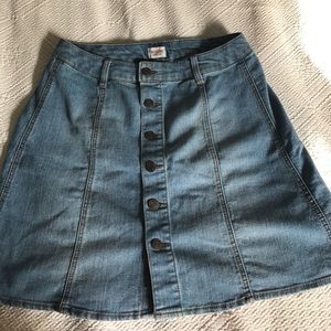 A Line denim Mini skirt