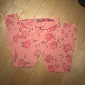 Lucky Brand Floral Denim Crops