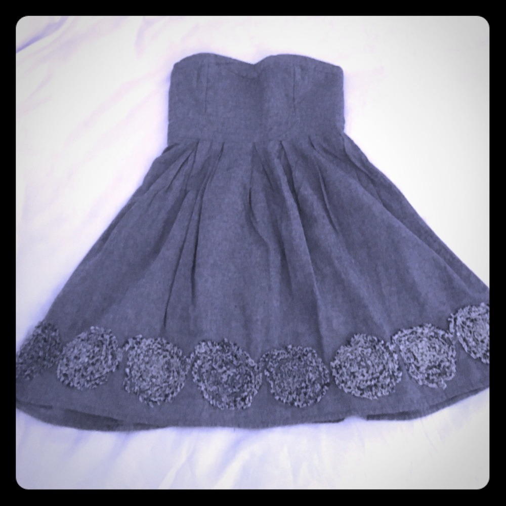 Strapless denim dress